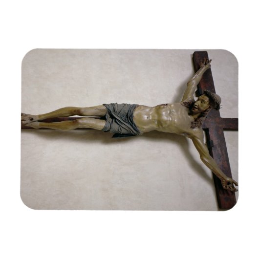 Crucifix (polychroomhout) magneet (Horizontaal)