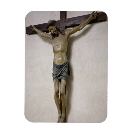 Crucifix (polychroomhout) magneet (Verticaal)
