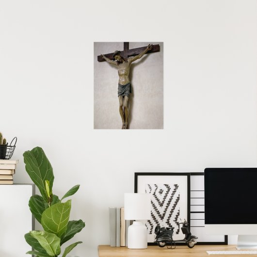 Crucifix (polychroomhout) poster (Thuiskantoor)