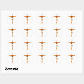 CRUCIFIX RONDE STICKER (Vel)