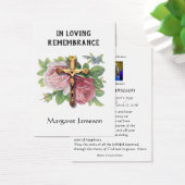 Crucifix Rozen Katholieke begrafenis Memorial Heil Visitekaartje (Bureau)