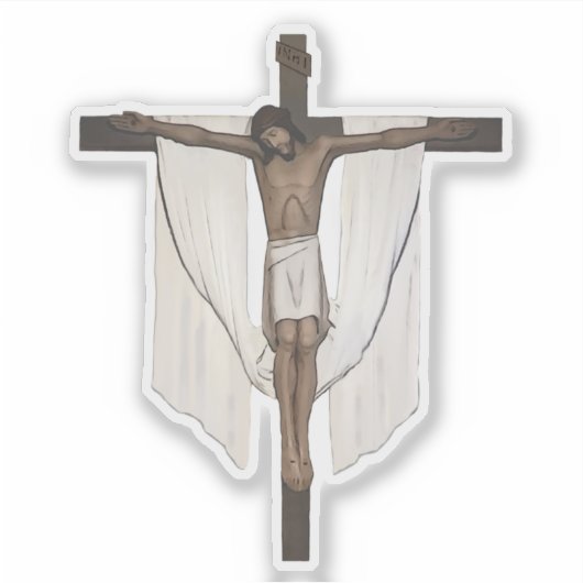 Crucifix Sticker (Voorkant)