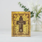Crucifix with Relics of Saints Orthodox Icon Briefkaart (Staand voorkant)