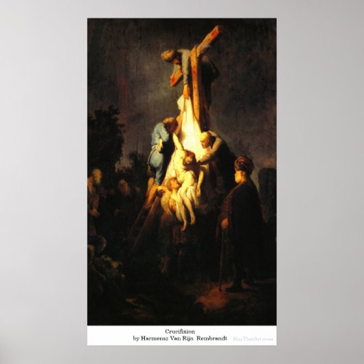 Crucifixatie door Harmensz Van Rijn Rembrandt Poster (Voorkant)