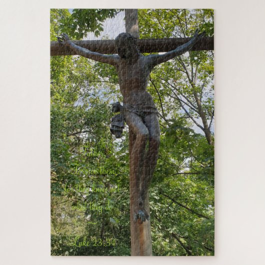 Crucifixatie Jezus Christus aan het kruis hangen Legpuzzel (Verticaal)