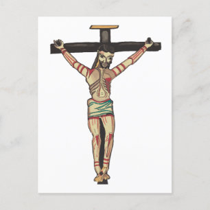 Crucifixatie Jezus Christus Waterverf kunst Briefkaart