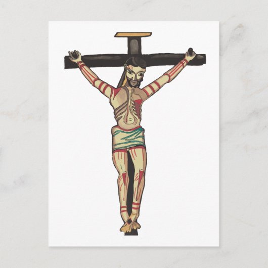 Crucifixatie Jezus Christus Waterverf kunst Briefkaart (Voorkant)