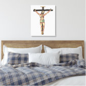 Crucifixatie Jezus Christus Waterverf kunst Canvas Afdruk (Insitu (Slaapkamer))