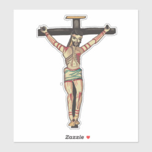 Crucifixatie Jezus Christus Waterverf kunst Sticker
