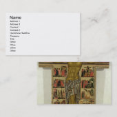 Crucifixatie met verhalen van de Passie, School of Visitekaartje (Voorkant / Achterkant)