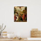 Crucifixatie (olie op het paneel) poster (Keuken)