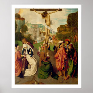 Crucifixatie (olie op het paneel) poster