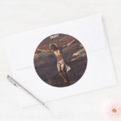 Crucifixatie Ronde Sticker (Envelop)