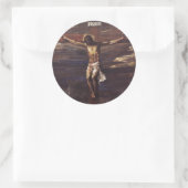 Crucifixatie Ronde Sticker (Tas)