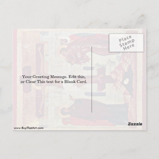 Crucifixatie van de directeur van de school van No Briefkaart (Achterkant)