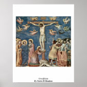 Crucifixatie van Giotto di Bondone Poster (Voorkant)