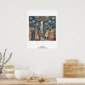 Crucifixatie van Giotto di Bondone Poster (Keuken)