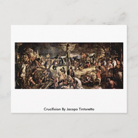 Crucifixatie van Jacopo Tintoretto Briefkaart (Voorkant)