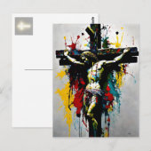 Crucifixatie van Jezus Christus Briefkaart (Voorkant / Achterkant)