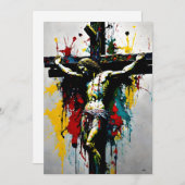 Crucifixatie van Jezus Christus Feestdagenkaart (Voorkant / Achterkant)