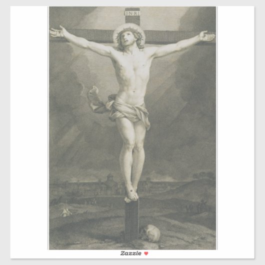 Crucifixatie van Jezus Christus Sticker (Vel)