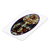 Crucifixatie van Jezus gekleurd glas Magneet (Linkerzijde)