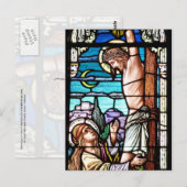 Crucifixatie van Jezus - Glas in lood raam Briefkaart (Voorkant / Achterkant)