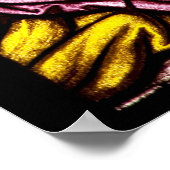 Crucifixatie van Jezus - Glas in lood raam Poster (Hoek)