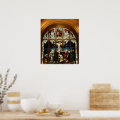Crucifixatie van Jezus Glas in lood Window Poster (Keuken)