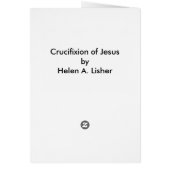 Crucifixatie van Jezus kaart (Achterkant)
