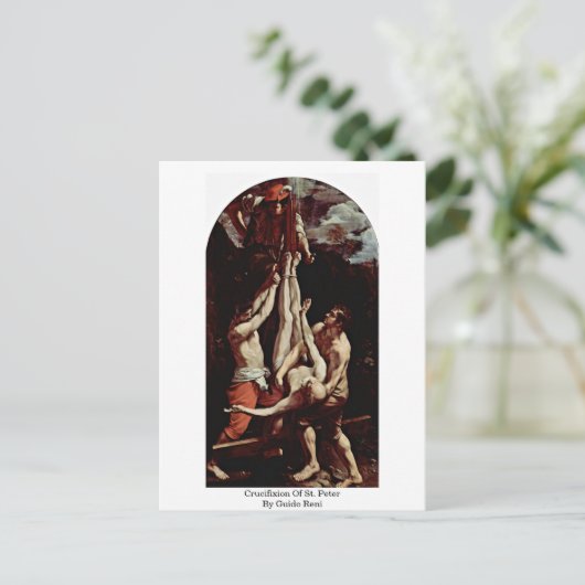 Crucifixatie van St. Peter door Guido Reni Briefkaart (Staand voorkant)