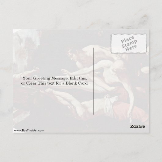 Crucifixatie van St. Peter door Guido Reni Briefkaart (Achterkant)