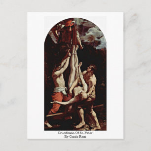 Crucifixatie van St. Peter door Guido Reni Briefkaart