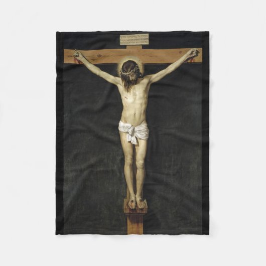 Crucifixatie van Valezquez Fleece Deken (Voorkant)