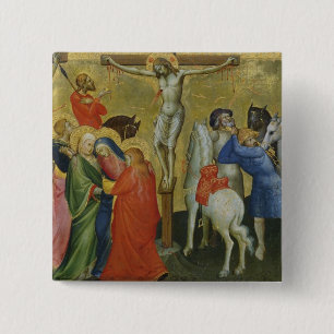 Crucifixatie Vierkante Button 5,1 Cm