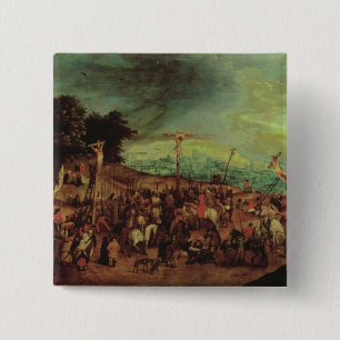 Crucifixatie Vierkante Button 5,1 Cm