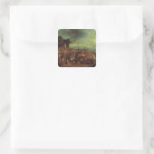 Crucifixatie Vierkante Sticker (Tas)