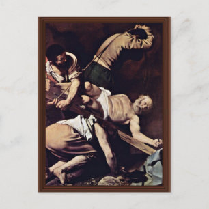 Crucifixation of St. Peter by Michelangelo Merisi  Briefkaart