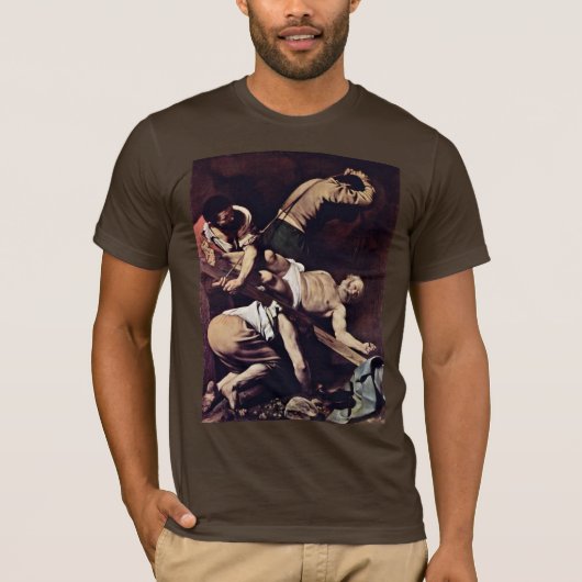 Crucifixation of St. Peter by Michelangelo Merisi T-shirt (Voorkant)