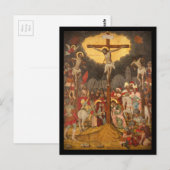 Crucifixationscène 1711 briefkaart (Voorkant / Achterkant)