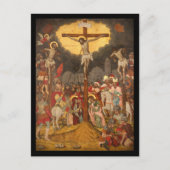 Crucifixationscène 1711 briefkaart (Voorkant)