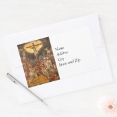 Crucifixationscène 1711 rechthoekige sticker (Envelop)
