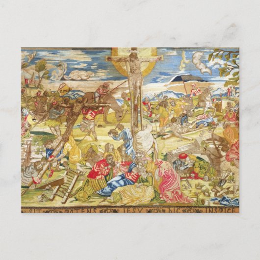 Crucifixion, 1609 (borduurwerk) briefkaart (Voorkant)