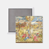 Crucifixion, 1609 (borduurwerk) magneet (Voorkant / Achterkant)