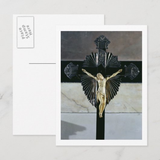 Crucifixion, 17e eeuw (ivoor) briefkaart (Voorkant / Achterkant)