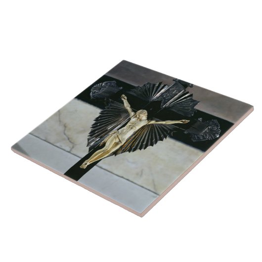 Crucifixion, 17e eeuw (ivoor) tegeltje (Zijkant)