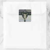Crucifixion, 17e eeuw (ivoor) vierkante sticker (Tas)