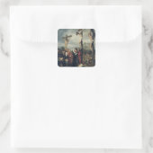 Crucifixion, 1873 vierkante sticker (Tas)
