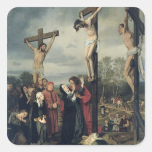 Crucifixion, 1873 vierkante sticker