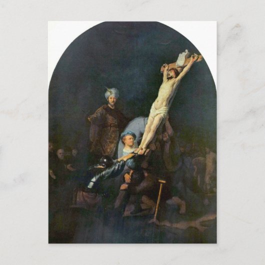Crucifixion 2 van Rembrandt Harmenszoon van Rijn Briefkaart (Voorkant)